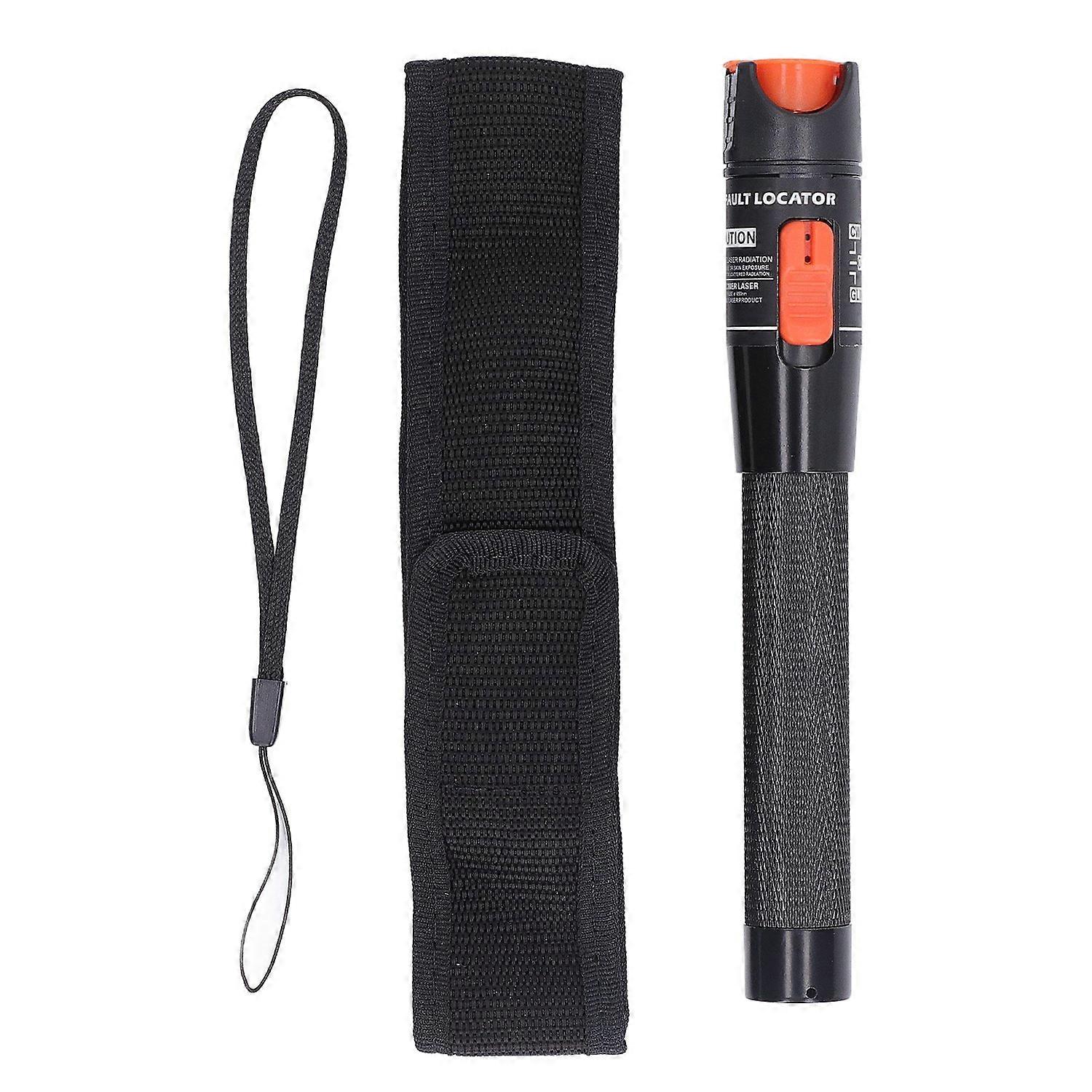 Black Fiber Optic Visual Fault Locator Anti Slip Handle Ergonomic Optical Fiber Red Lighting Pen Tes