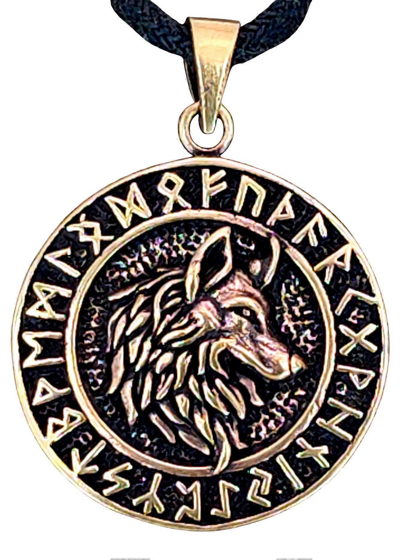 Pendant 155 Wolf's Head - Bronze
