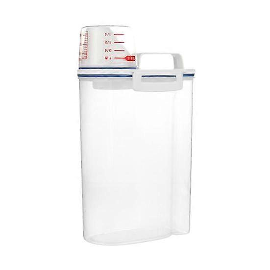 Transparent Plastic Cereal Dispenser Storage Box Kitchen Food Grain Container