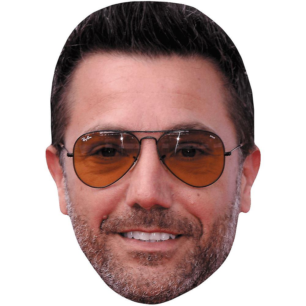 Gino D'Acampo (Glasses) Celebrity Mask, Flat Card Face