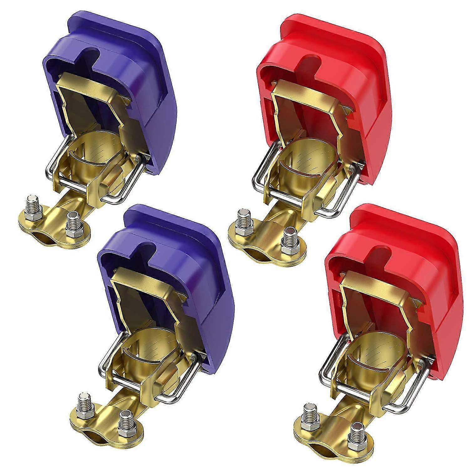 Quick Release Battery Terminals Clamps Car Caravan Motorhome Terminal(red,blue)(2 Pairs)