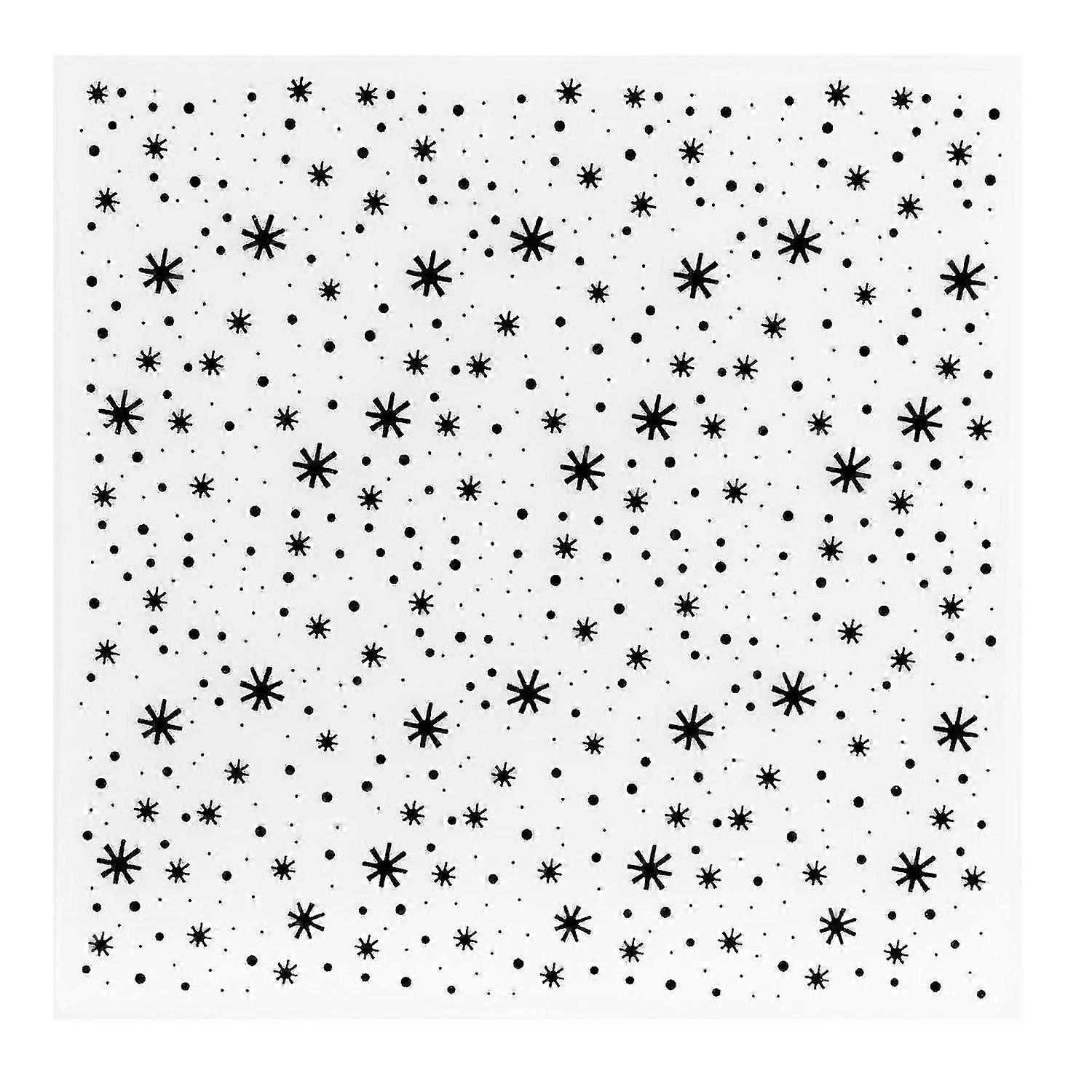 Embossing Folder Transparent Snowflake Pattern Plastic Wide Usage Embossing Mold Folder For Kid