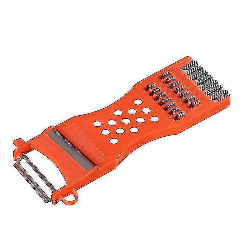 Kitchen Multifunction Plastic Frame Vegetable Fruit Grater Slicer Peeler Metal Scraper Shredder Carving Tool
