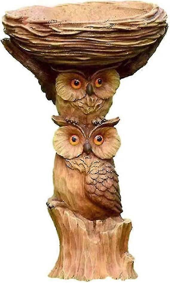 الراتنج البومة الطيور حمام الجنية حديقة الطيور حمام الحلي المنحوتات ساحة العشب الديكور نافورة، حمام الطيور