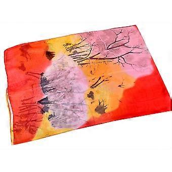 Stilvolle Frauen Chiffon Schal Farbverlauf Druck Große Größe Strand Reise Wrap Schal (Rot)