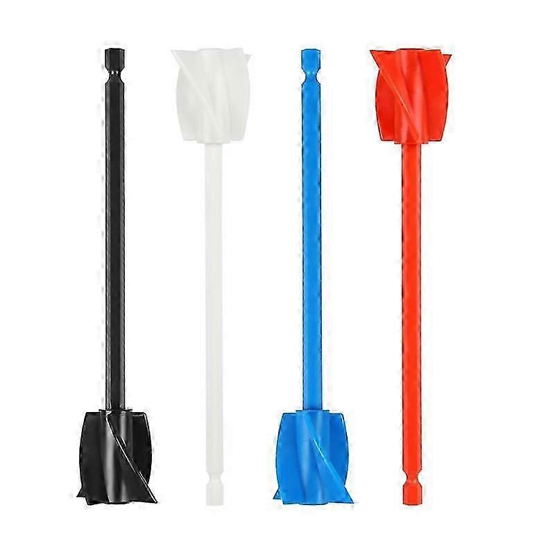 4Pack Resin Mixer Paddles, Epoxy Mixer Attachment for Drill, Reusable Paint Mixer
