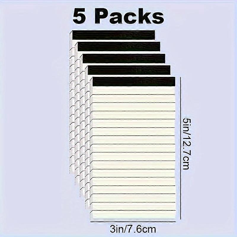 [5pcs裏地付きメモパッド] 5pcsメモパッド裏地付きメモパッド書き込みパッド3 x 5インチ裏打ち書き込みなし