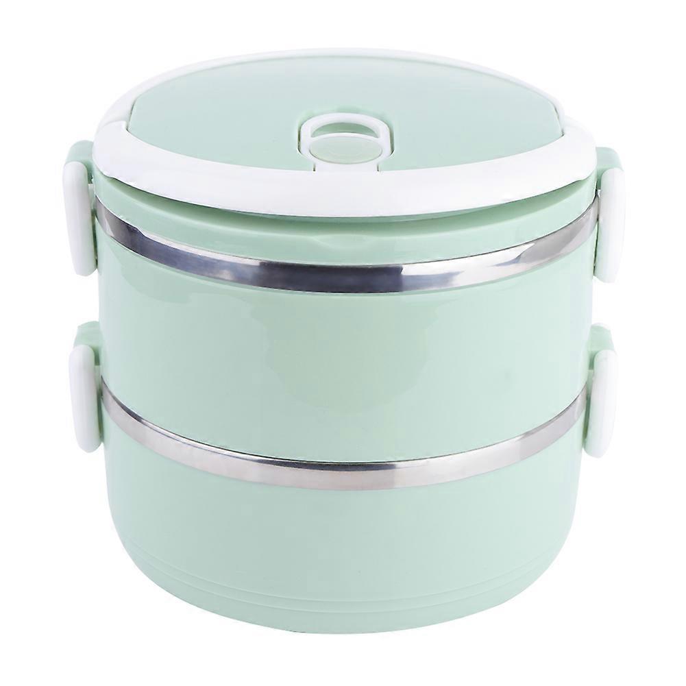 Stainless Steel 2-Layer Thermal Lunch Box Stackable Leakproof Lunch Container