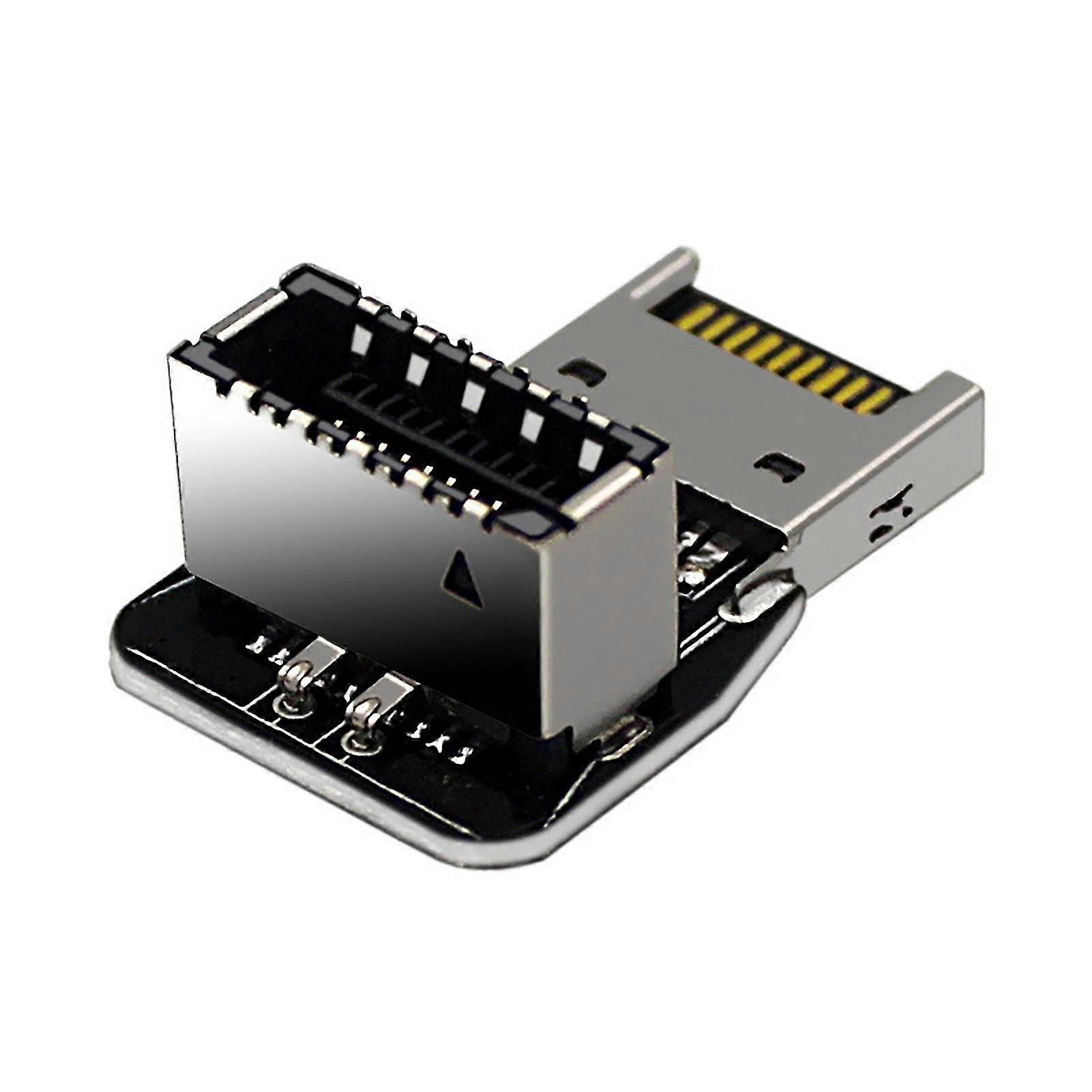 Motherboard Header Fast Easy Installation Plug Play USB3.1 Type-E 90 Degree Angled Front Internal Connector for Desktop