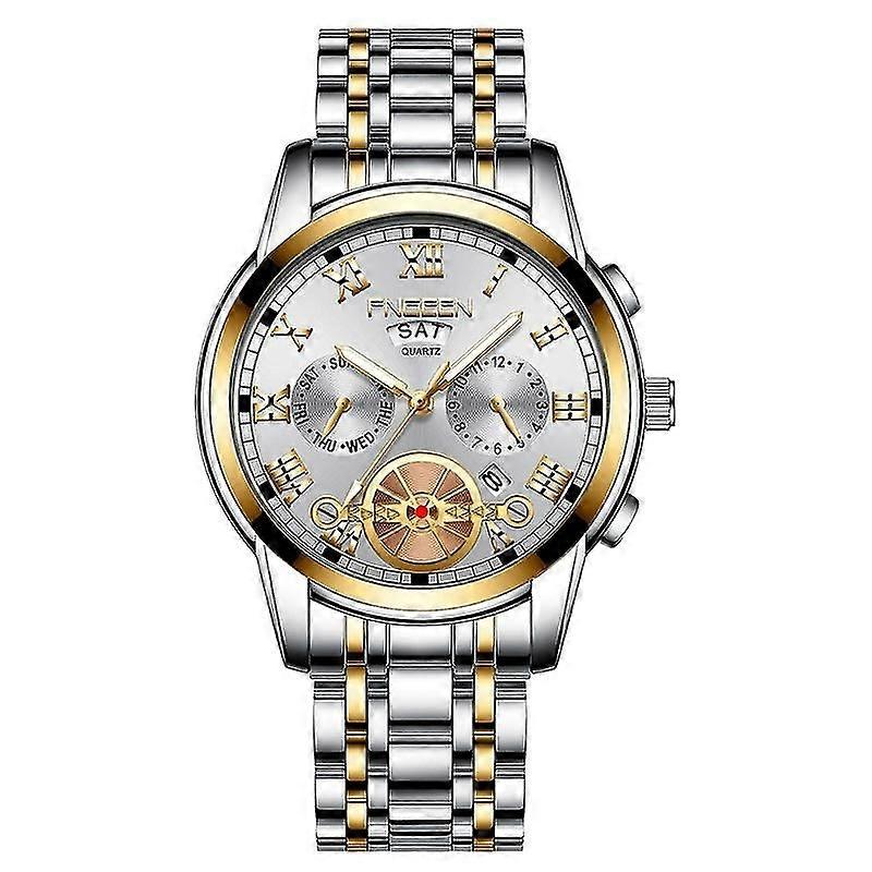 Man Watch, Colour: Gold White Surface Gold White Surface