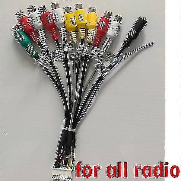Android Radio Car Accessories Rca Output Wire Aux-in Subwoofer Microphone Adapter 20pin Universal Cable For Px6 -gt