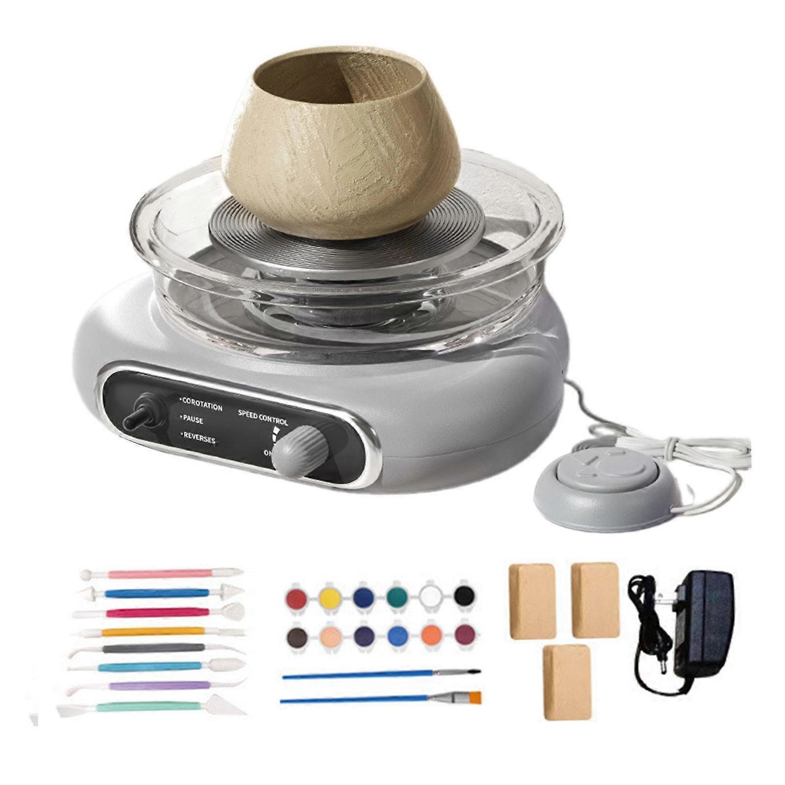 Mini Pottery Wheel Kit Clay Forming Adjustable Speed Ceramic Making Machine