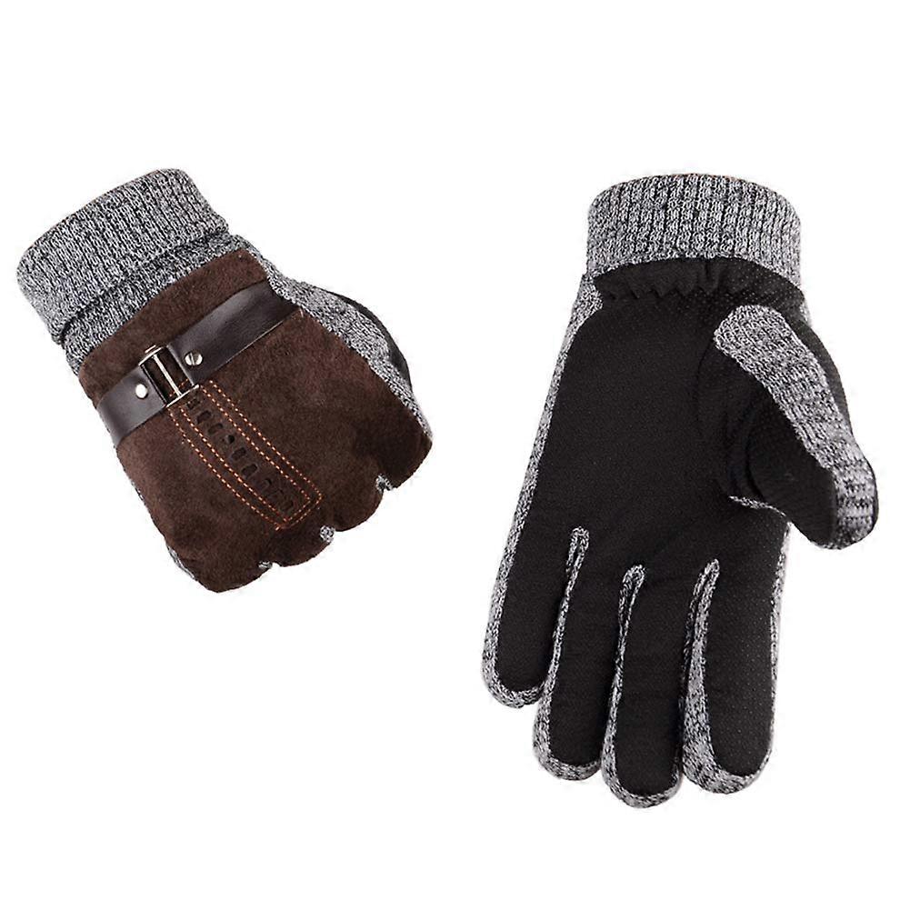 Men's Gloves Winter Touchscreen Compatible Thick Suede Leather Polar Primer Model