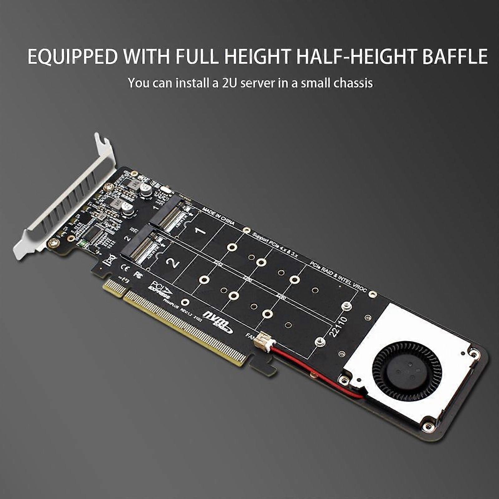 PCIE 4.0 x16 から M.2 M-Key NVME SSD 拡張カード、4 NVMe M.2 SSD NewfI をサポート