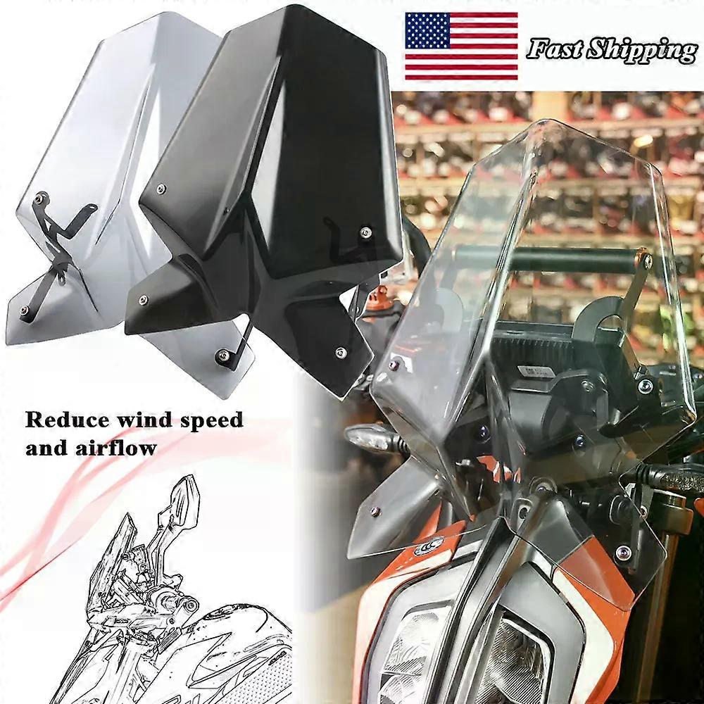 Motorcycle Windscreen compatible forKTM Duke SX RC 125 390 2017-2022 2019 2020 2021 Windshield Airflow Wind Deflector Protector w/ Bracket MAXP