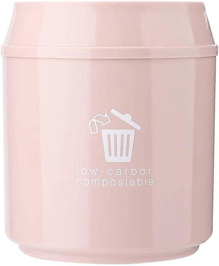 Small Table Bin, Mini Table Bin with Lid for Office, Bathroom, Kitchen and Bedroom