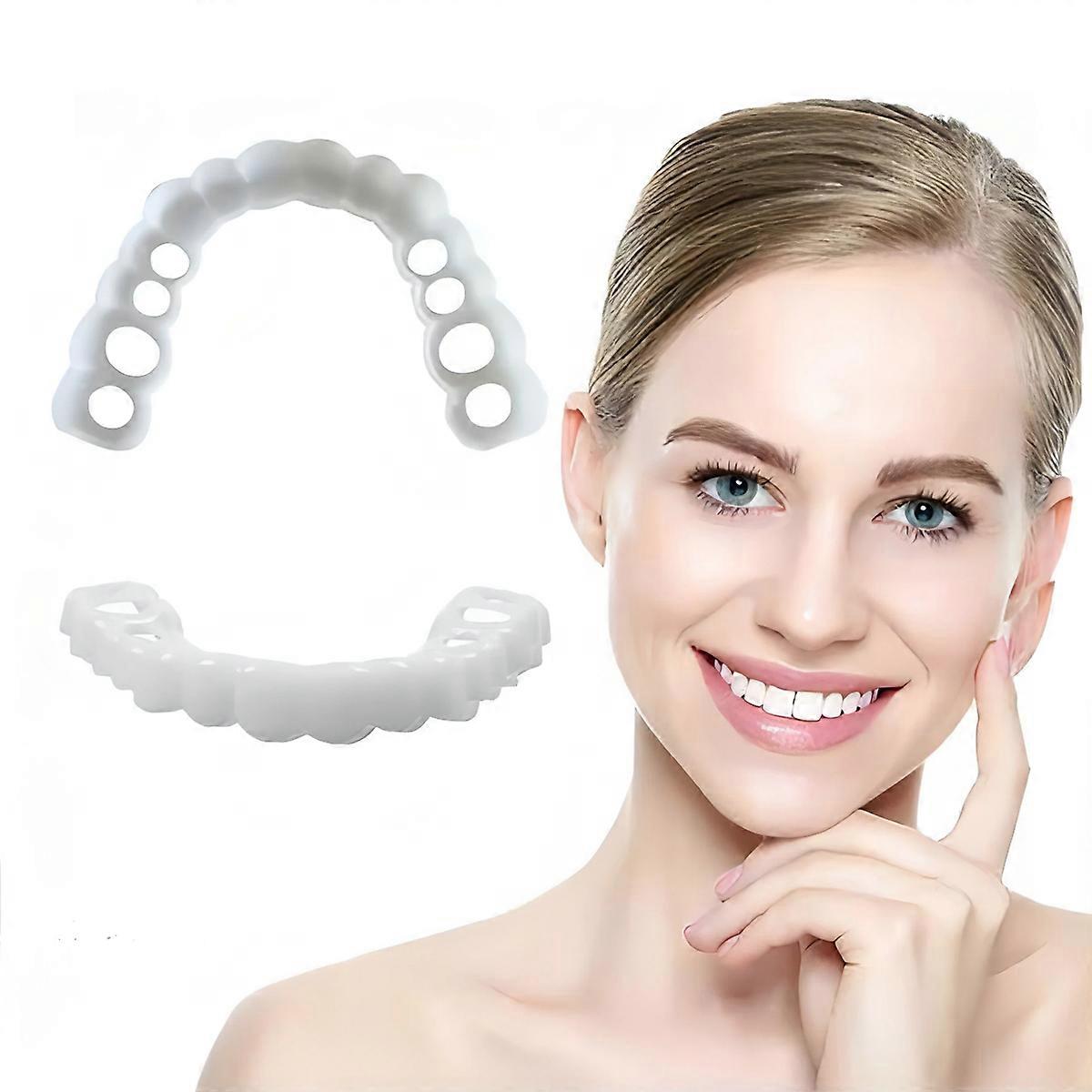 Instant Veneers, Snap On Confidence Smile Cover For Deformity, Stained Or Missing Teeth, Moldable Teeth With Silicone Material, Easy To Clean And