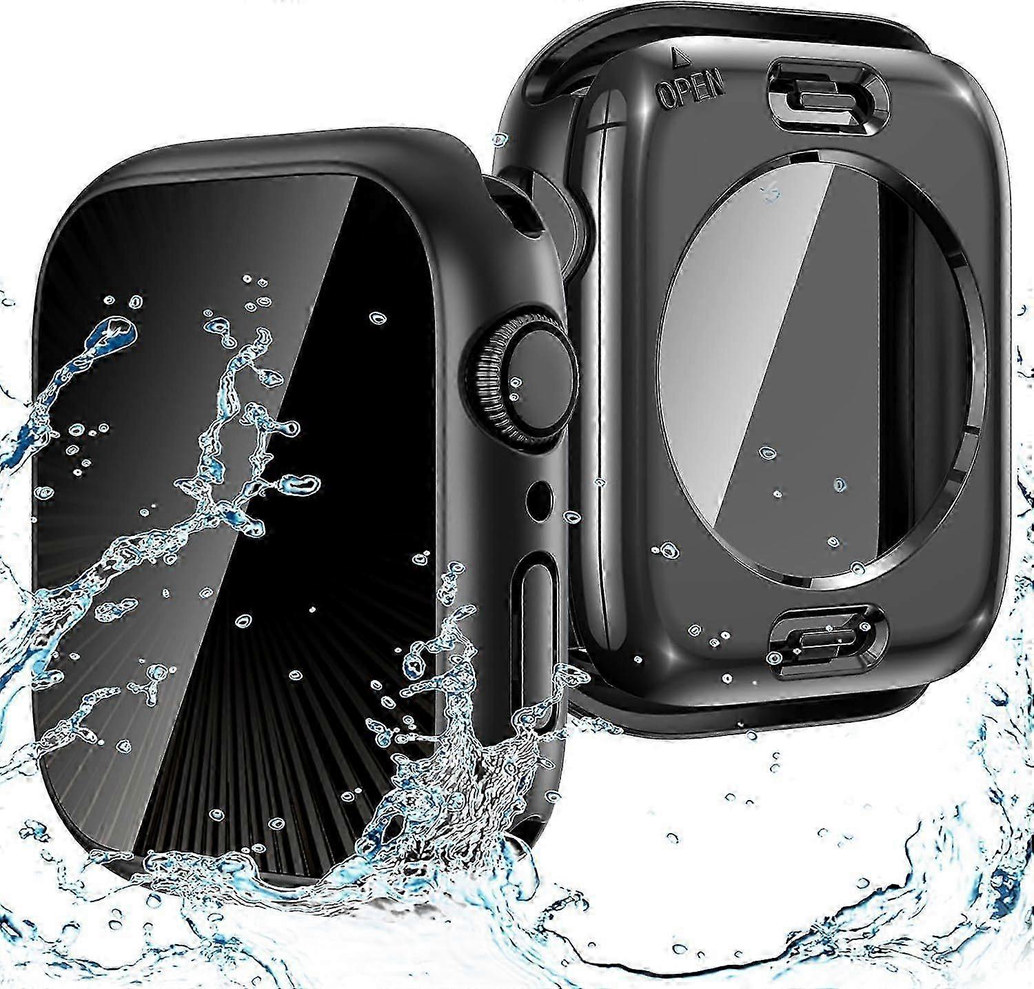 Privacy Waterproof Case Compatible for Apple Watch Screen Protector 46mm 42mm