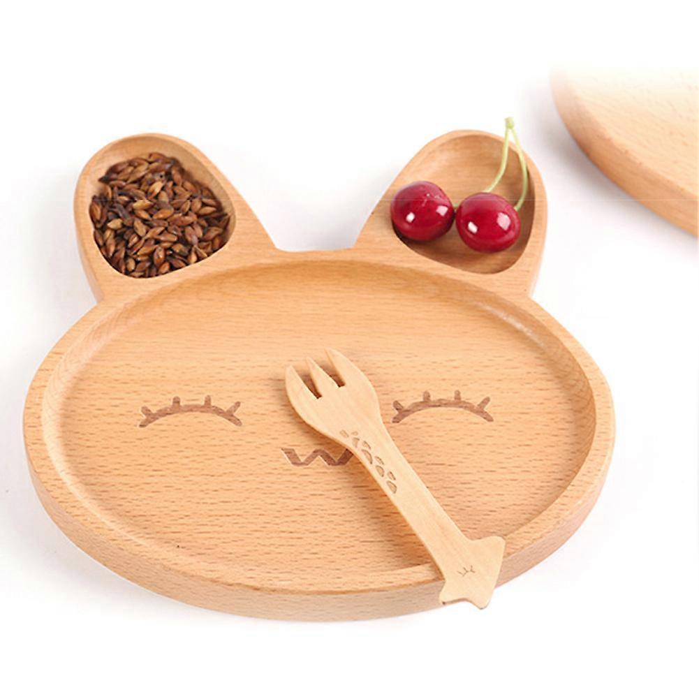 Handmade Beech Round Plate Natural Beech Wood For Fruit Serving Tableware