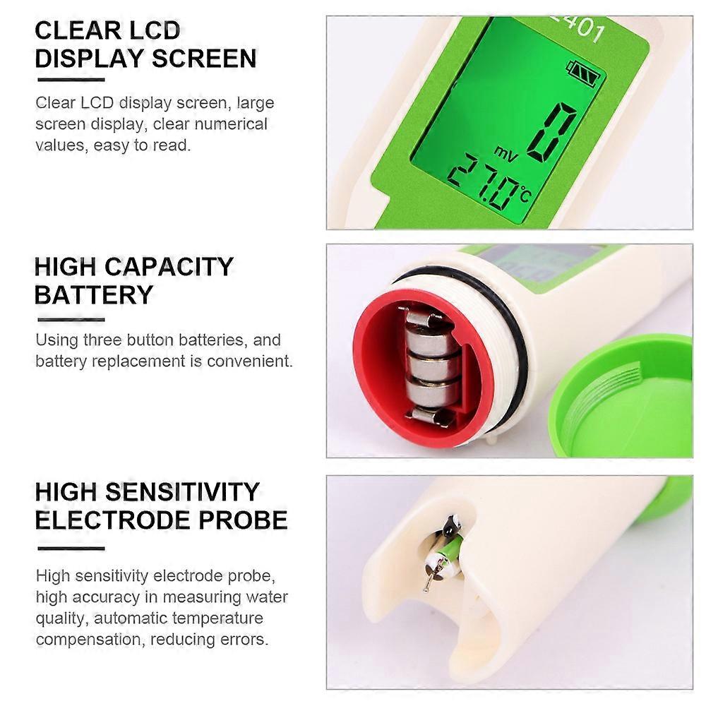 Chlorine Testing Pen 4-in-1 Water Chlorine Content Measuring Pen Swimming Pool Chlorine Measuring In
