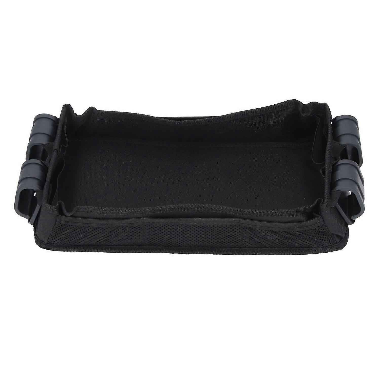 Wagon Snack Tray Cup Holders Portable Oxford Fabric Non Slip Stroller Wagon Snack Plate for Eating L