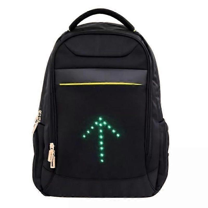 LEDWARNING 20L Black Cycling Backpack - 48 Directional LEDs - Removable Remote Control - USB Rechargeable