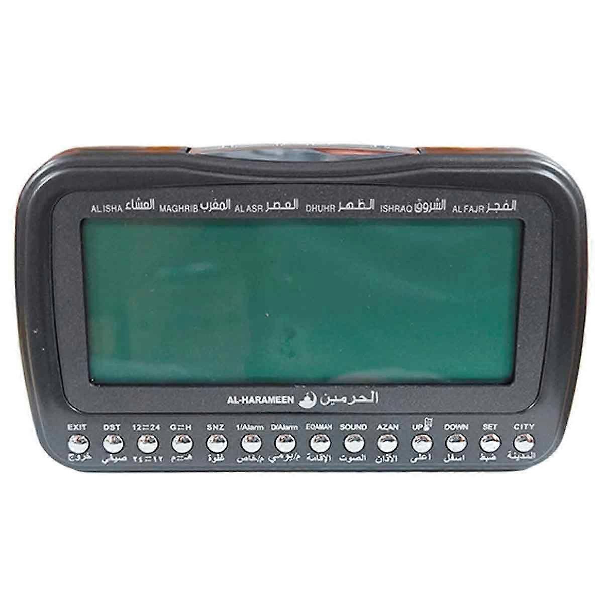 Azan Clock Prayer Timer Digital Table Clock Mulsim Prayer Alarm(No Battery) (Black)
