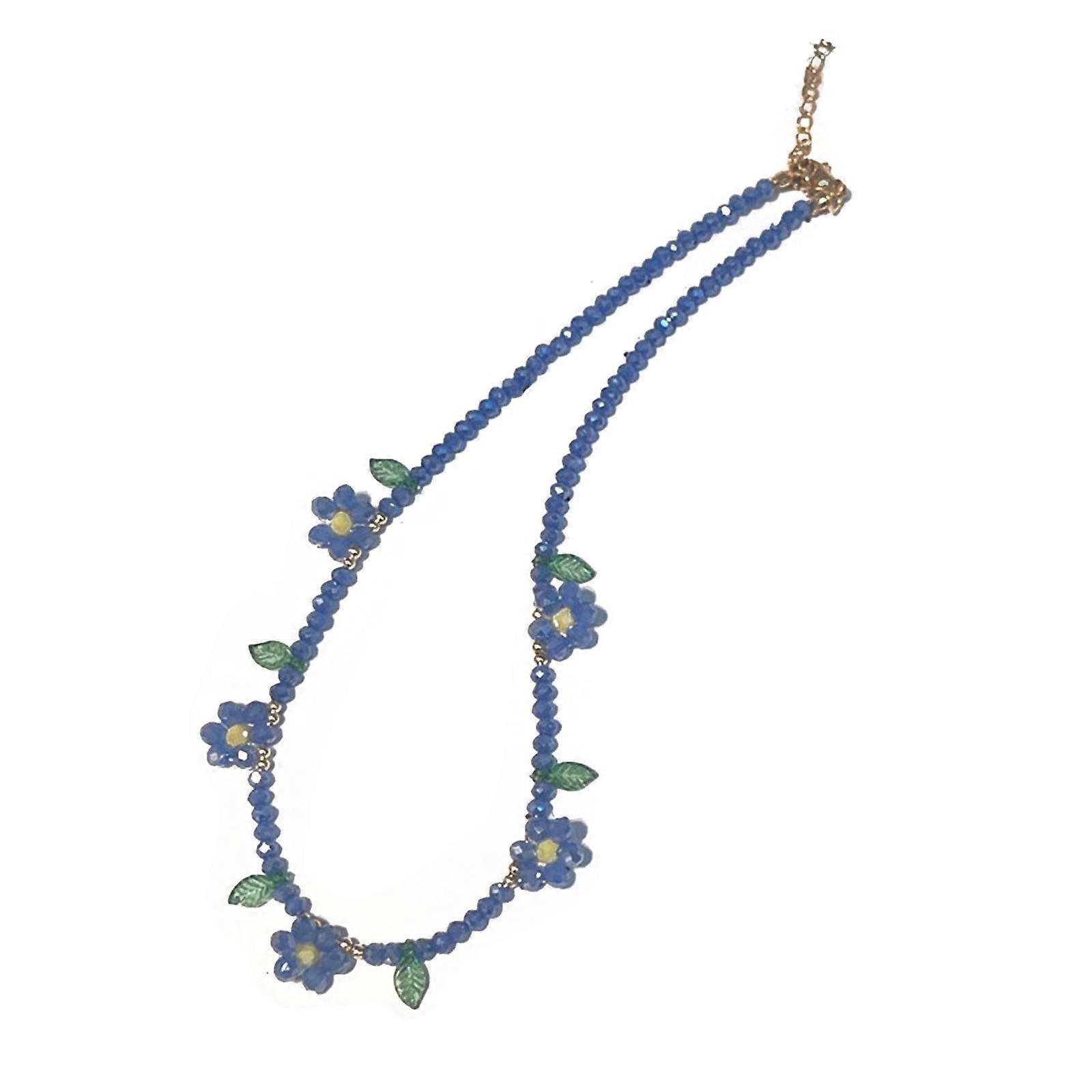 Colliers de perles de fleurs Collier de fleurs Colliers pendentifs Collier de perles Texture acrylique Ajouter un charme pour la tenue de mode