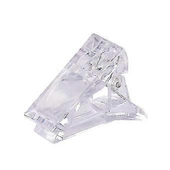 Nail Tip Clips For Quick Build Poly Gel - Clear Plastic Clips For Shaping And Curing Poly Gel Nails YGWLzz