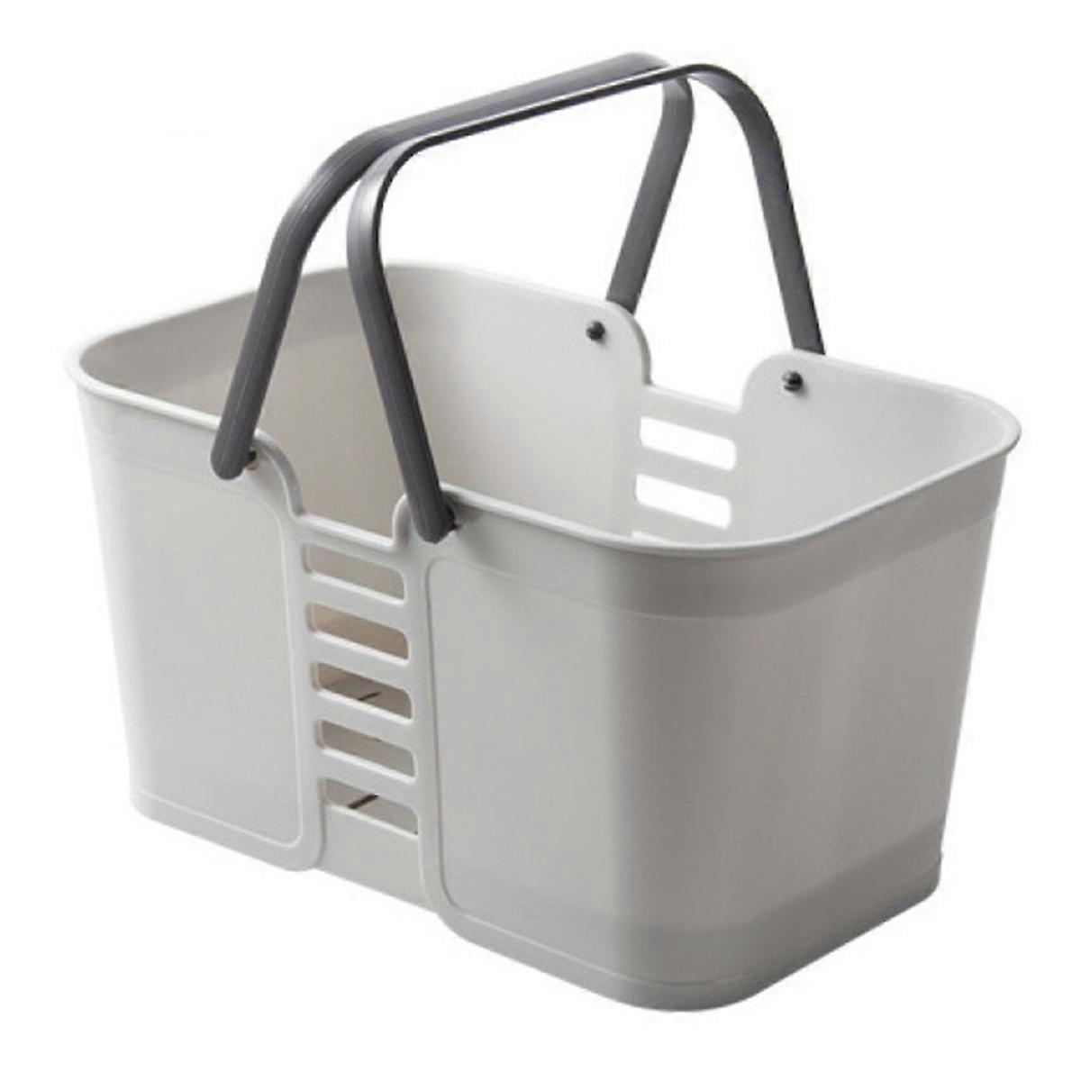 Shower Basket Storage Basket with Handles Pool Beach Basket Gray