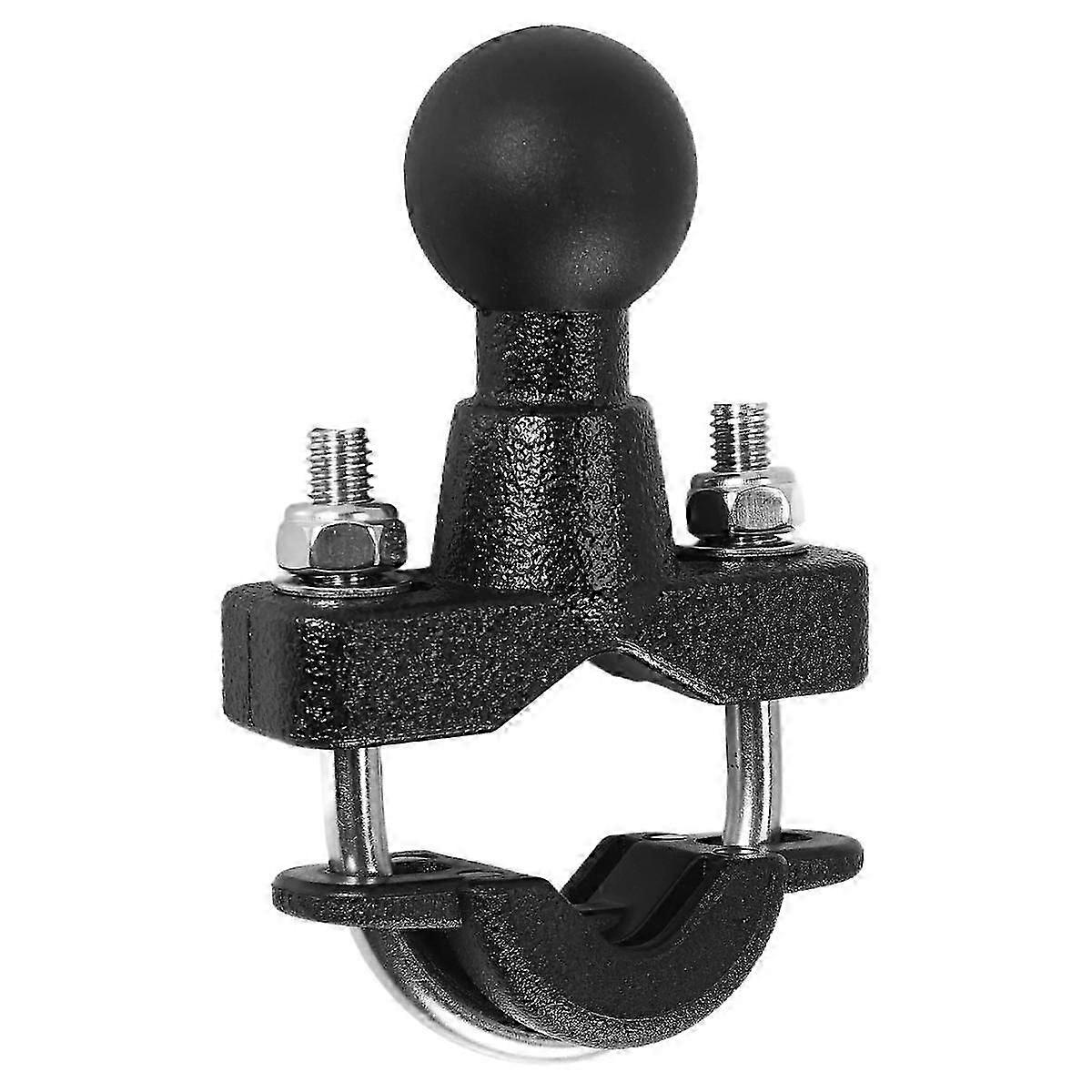 Motorcycle Handle Bar Rail Mount 37mm Width U-Bolt Mounting Base with 1 Inch Ball for GPS Work for