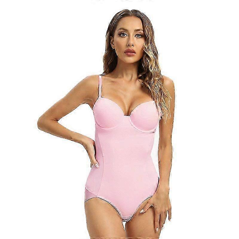 Pink One-piece Shapewear, Slimming Body Lingerie Shape Tight Tummy Control Crotch