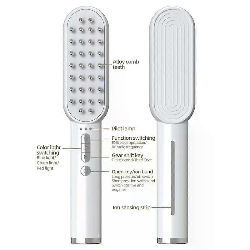 EMS RF ليزر كهربائي لنمو الشعر مشط استخدام المنزل مضاد لتساقط الشعر فروة الرأس مدلك ABS جهاز العناية بالبلاستيك مع خدمة OEM والشعار