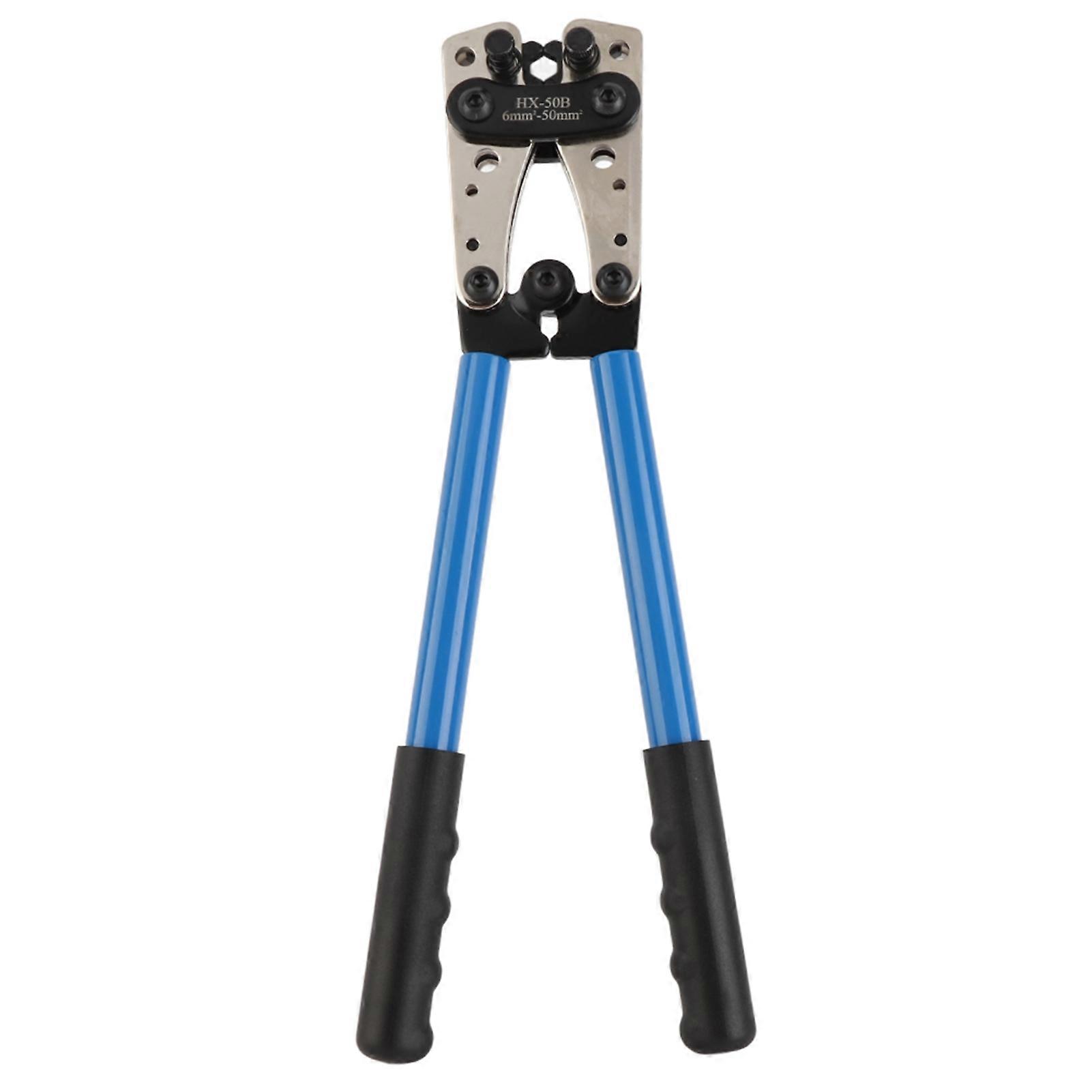 Crimping tool for battery cable with 6-50mm plug crimp plier