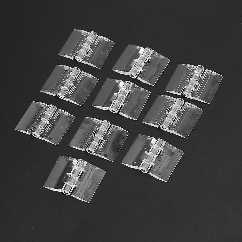10Pcs Durable Clear Transparent Acrylic Plastic Folding Hinges Perspex Hinge For Storage Box Link Showcase Furniture Other