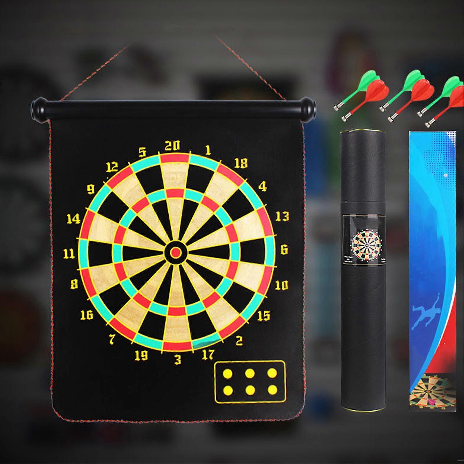 Double Sided Magnetic Dart Board Game 50x40cm Indoor Toy
