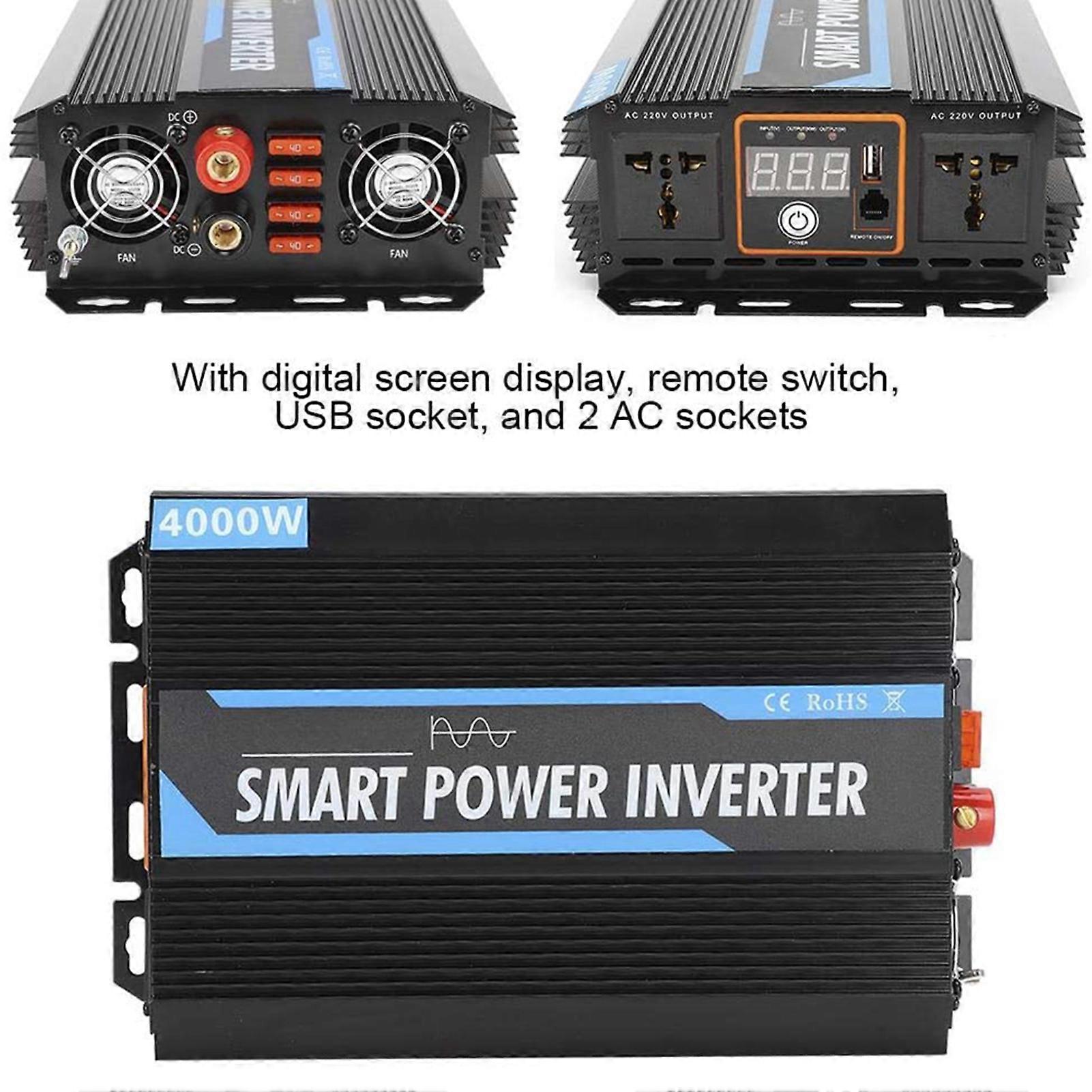4000W Inverter Modified Sine Power Inverter 12V DC 220V AC Peak Power 8000W for RV Car