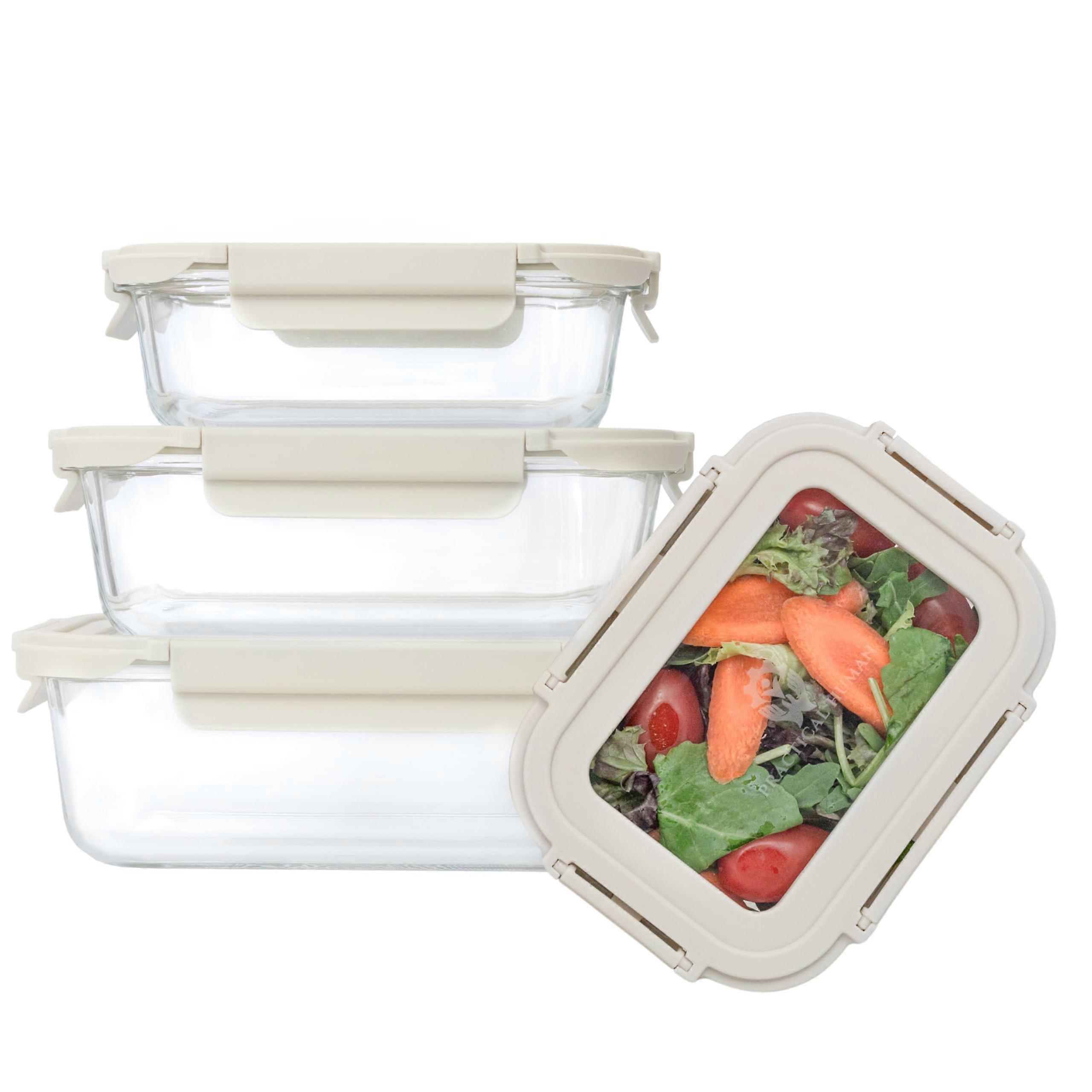 8 Piece Glass Meal Prep Set with Airtight Snap-Lock Lids for Easy Storage—Microwave, Oven, Freezer & Dishwasher Safe!
