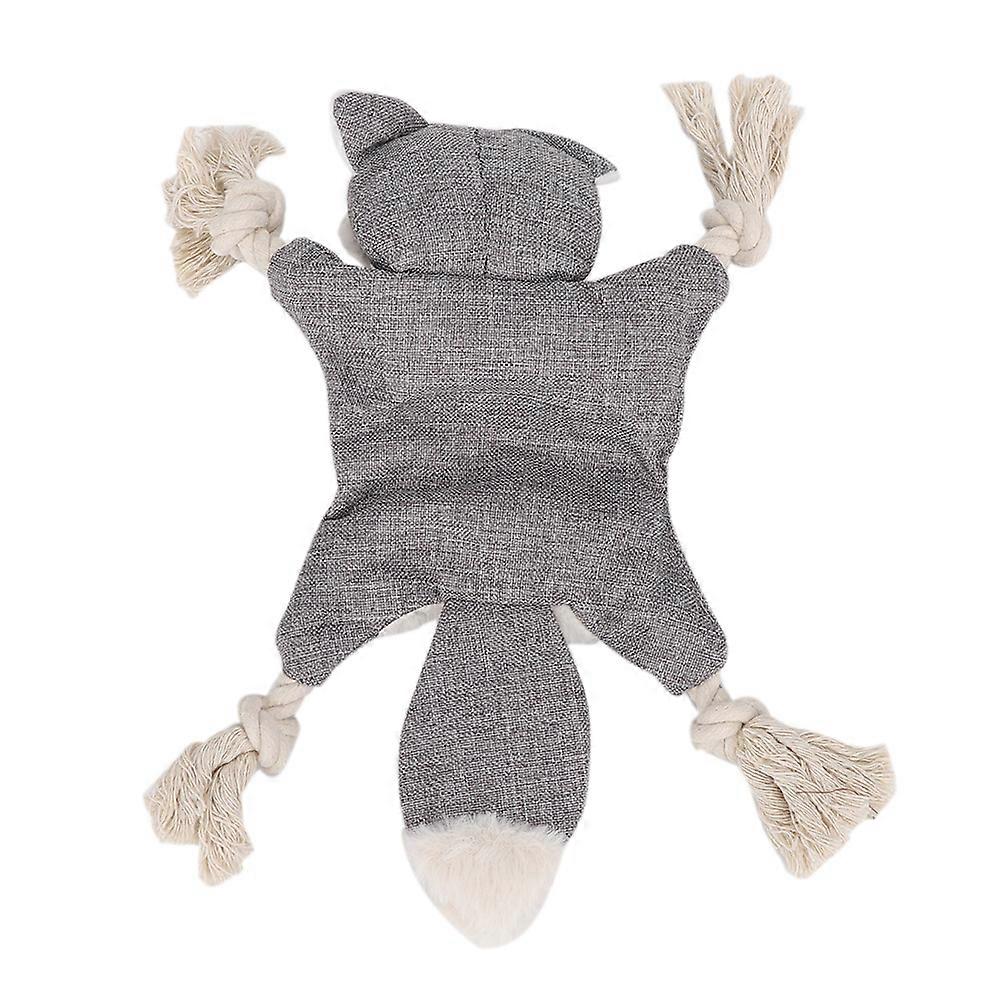 Soft Plush Pet Sounding with Ringing Paper Teeth Cleaning Protection Chewing Biting Interactive Training Toy for DogsGray 