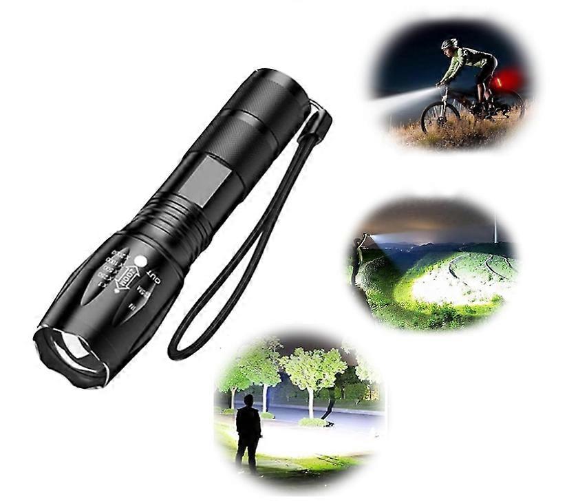 Flashlight Rechargeable, Special Strong Light Led Flashlight, Flashlight Tactical(Black)