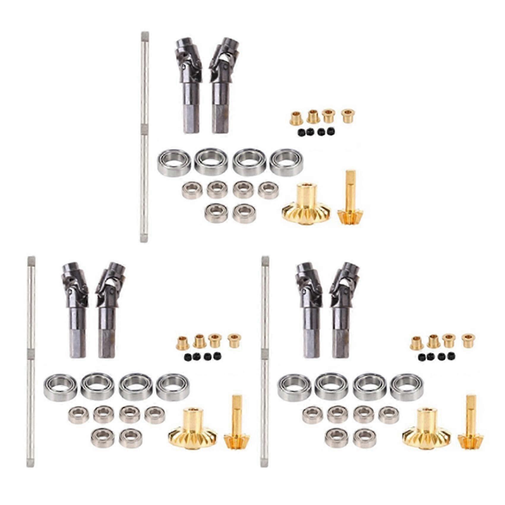 3X for B-1 B-14 B-24 B24 C14 C-14 1/16 Truck RC Car Upgrade Metal Drive Shaft Gear Bridge Front Axl