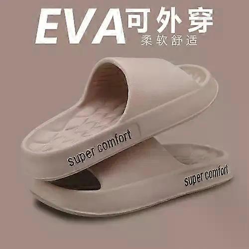 Mode Män Tofflor Sommar Utomhus Strand Tofflor Mjuk Slitstark Trendig EVA Slides Hem Komfort Flip Flops