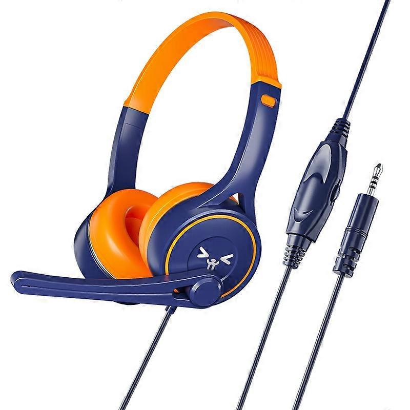 Soyto SY-G30 Online Class Computer Headset, Plug: 3.5mm (Blue Orange)