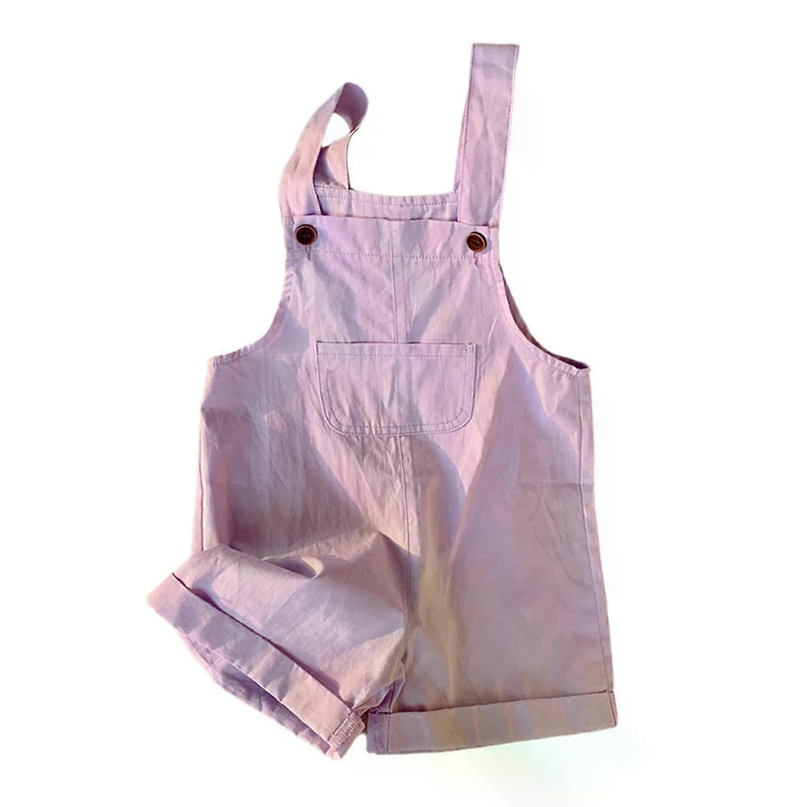 Enfant Garçon Filles Été Casual Sans Manches Salopette Short Poche Jarrette Barboteuse Coton Ample Combinaison Enfants Vêtements Tenue