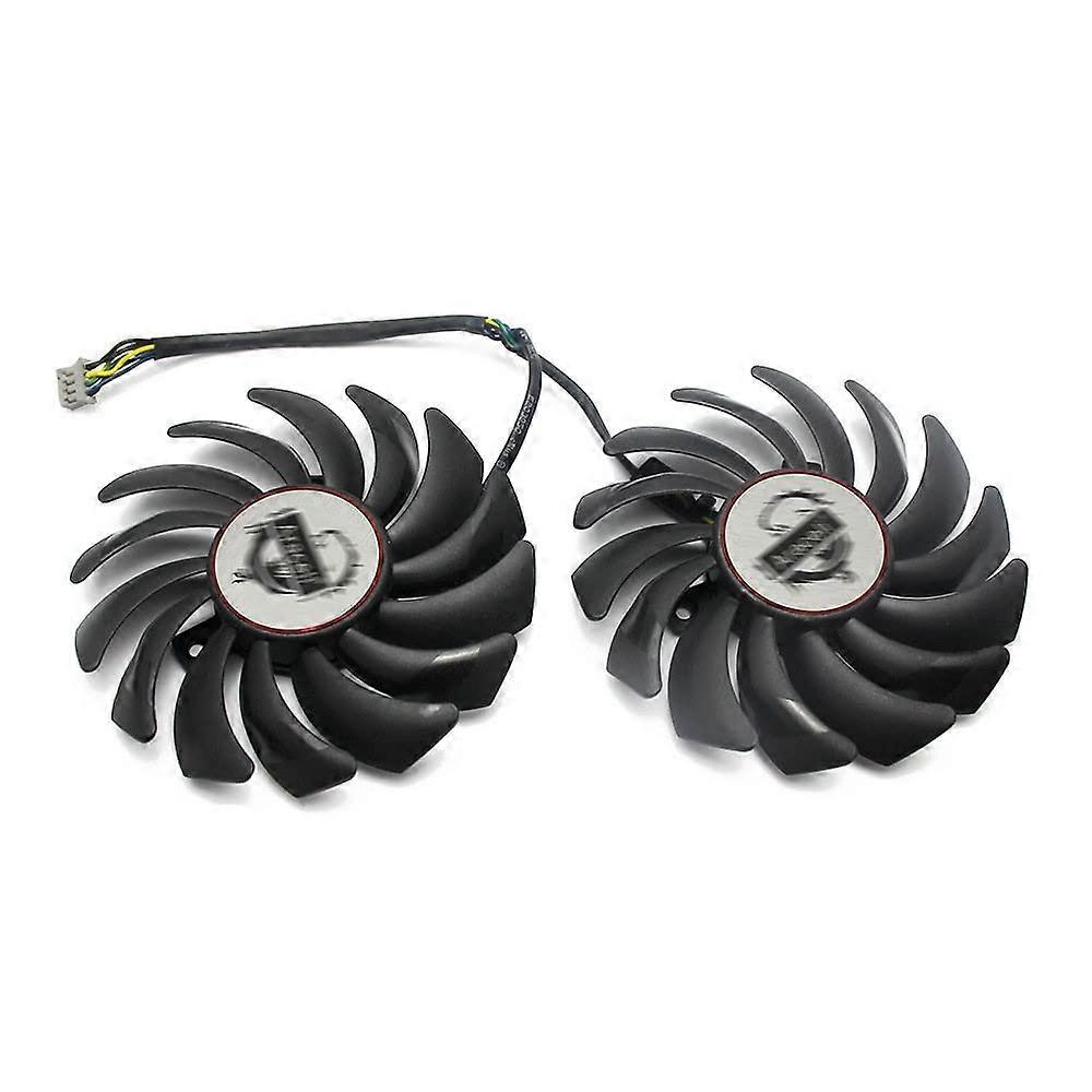 Graphics Card Fan GTX 1050 Ti Cooling Fan 4PIN PLD09210S12HH Compatible with MSI Gaming X 2PCS Black