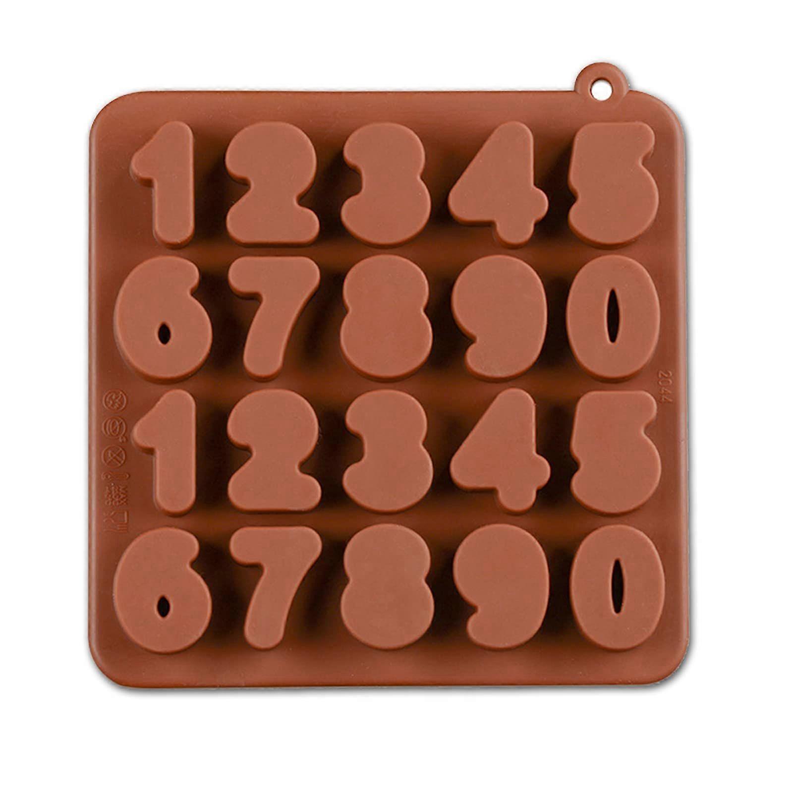 Silicone Molds - For Chocolate Candy Shaping Molds 10 Number Shapes - Non Stick Reusable DIY Molds For Kitchen Creation Fun
