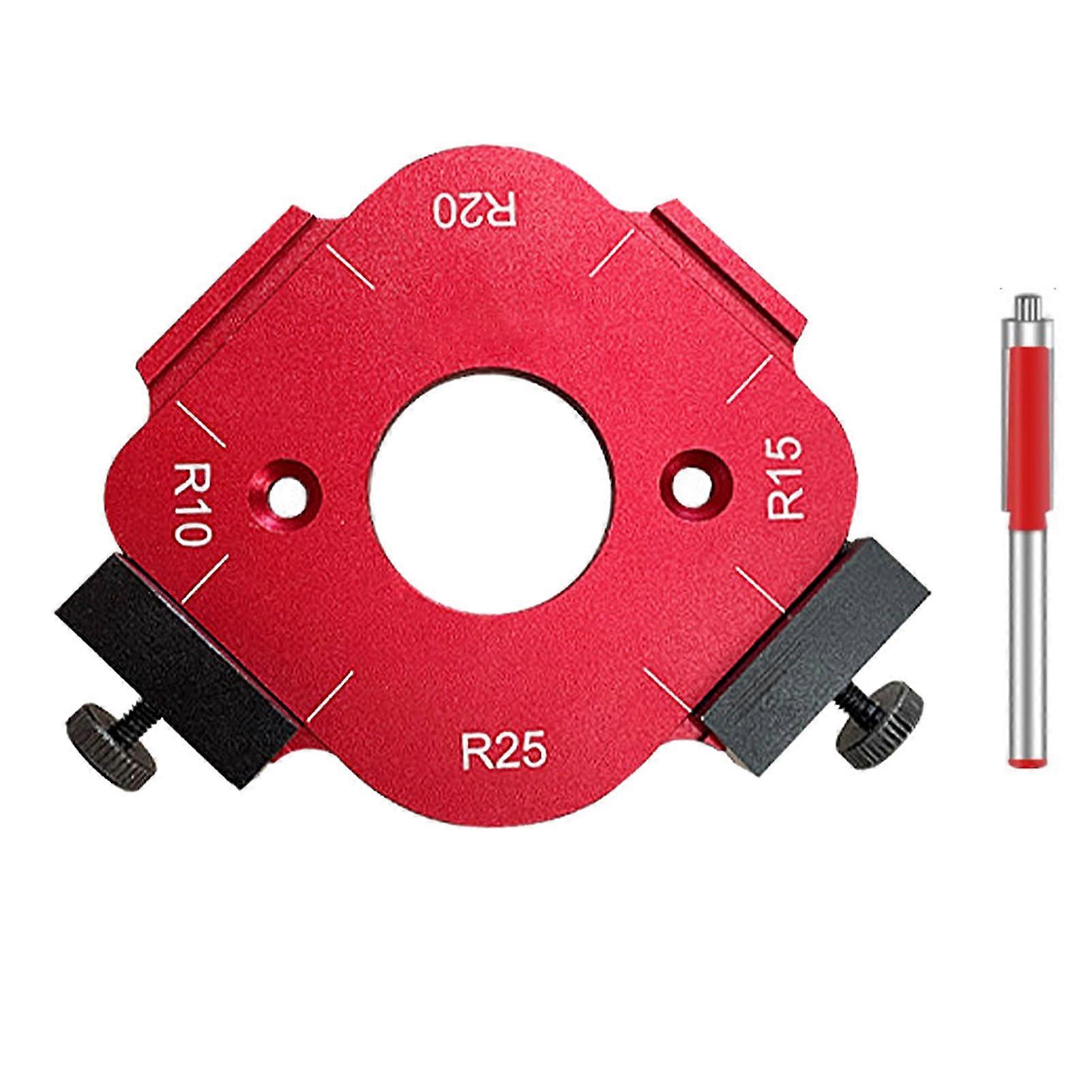 Round Corner Template R10 R15 R20 R25 Aluminum Alloy Router Table Corner Radius Jig for Woodworking