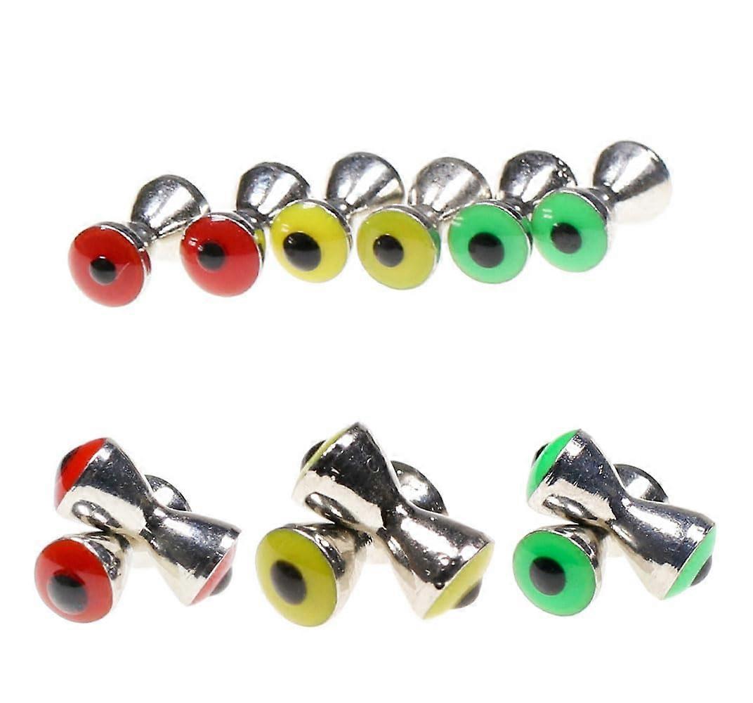 Pack of 30 Realistic Dumbbell Eyes for Fly Tying Materials - Mixed Colors Ideal for Craft Spinner Flies