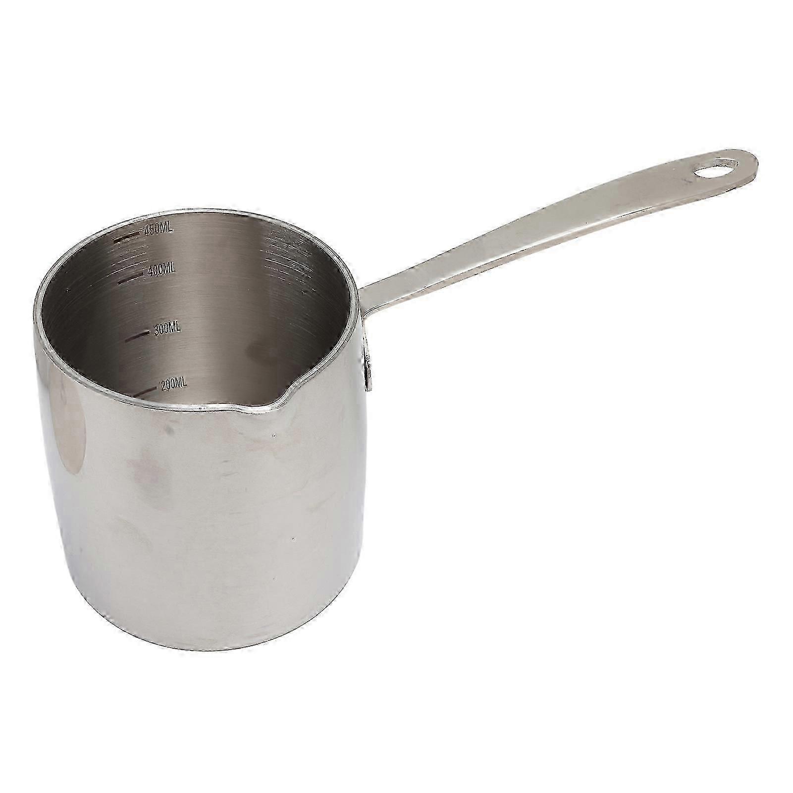Butter Warmer Pot Fast Heat Conduction Three-Layer Stainless Steel Butter Warmer with Hole for Precise Scales, 450ml