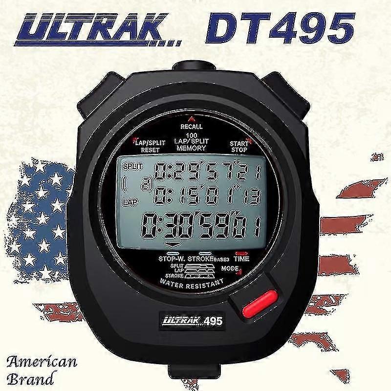 Stopwatch 3x-100m Memory Black -xx fe